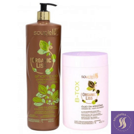 Kit Botox e Shampoo preparatório Organic Liss Soupleliss Professional